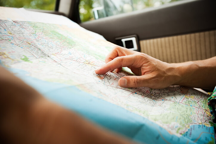 using a map on roadtrip