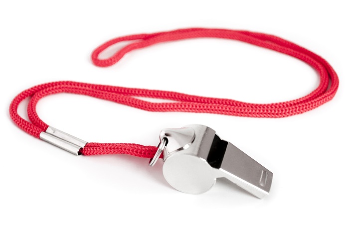 Emergency Whistle on hand for emergencies
