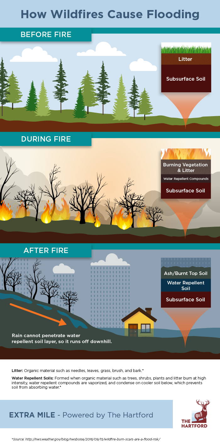 How Wildfires Cause Flooding