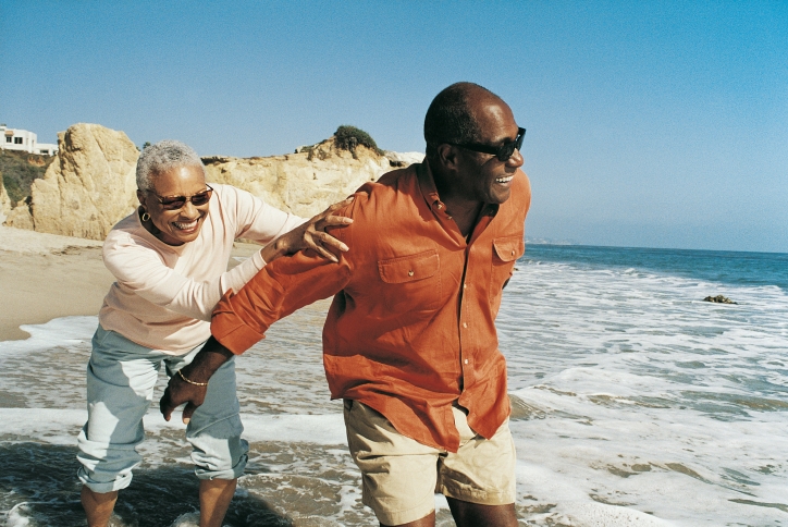 couple enjoying beach