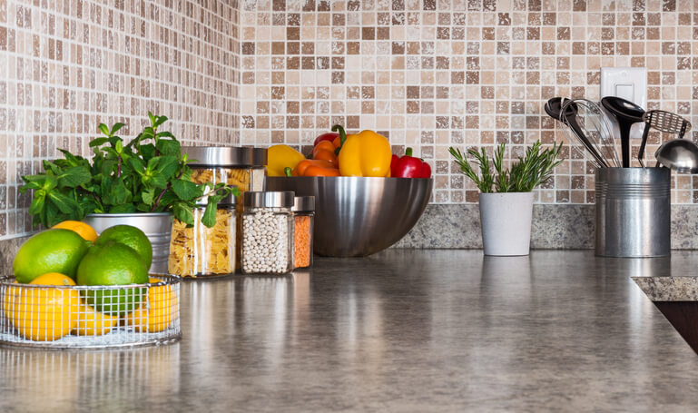 Organized kitchen countertop