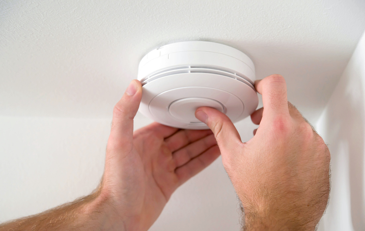 Installing smoke detector to fire claim