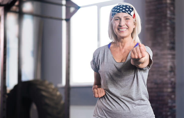 Woman Practicing Mindfulness Through Martial Arts