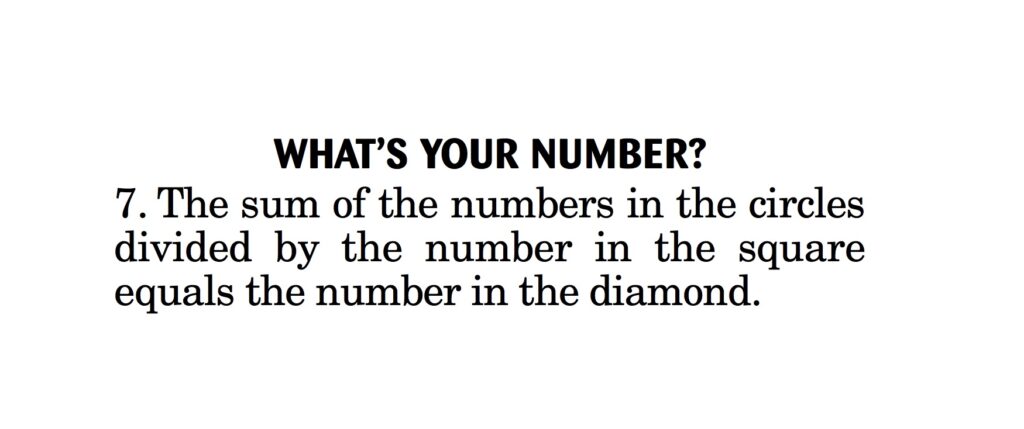 Missing Number Answer