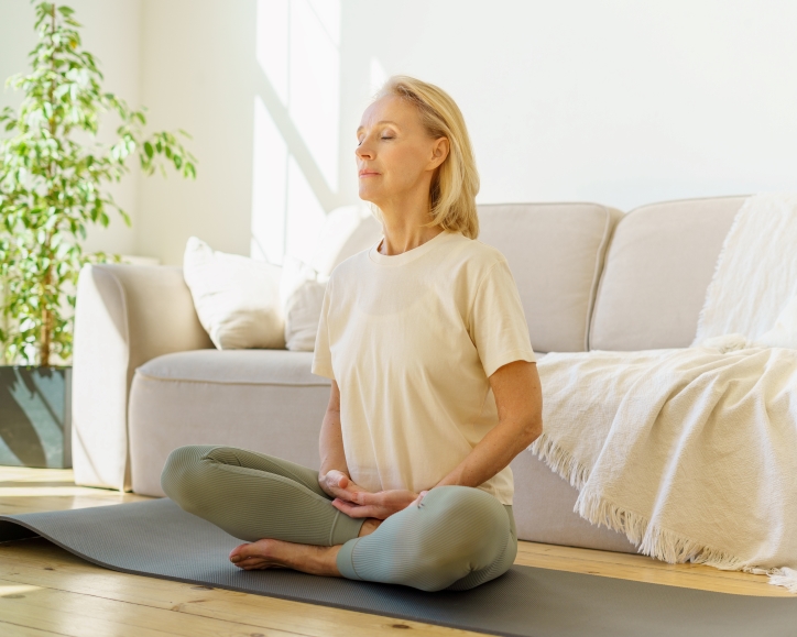 woman meditating